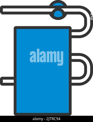 Heated Towel Rail Icon. Editable Bold Outline With Color Fill Design. Vector Illustration. Stock Vector