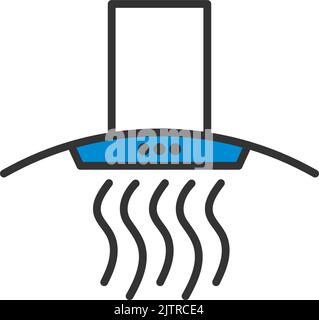 Kitchen Hood Icon. Editable Bold Outline With Color Fill Design. Vector Illustration. Stock Vector