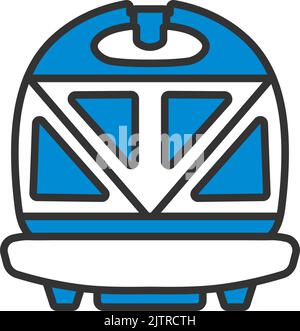 Kitchen Sandwich Maker Icon. Editable Bold Outline With Color Fill Design. Vector Illustration. Stock Vector