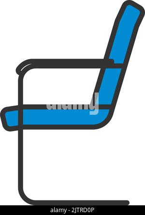 Guest Office Chair Icon. Editable Bold Outline With Color Fill Design. Vector Illustration. Stock Vector