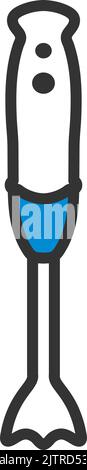 Hand Blender Icon. Editable Bold Outline With Color Fill Design. Vector Illustration. Stock Vector