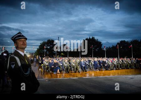 Gdansk, Poland. 01st Sep, 2022. People seen gathered during the 83rd anniversary of the outbreak of World War II in Westerplatte. Credit: SOPA Images Limited/Alamy Live News Stock Photo