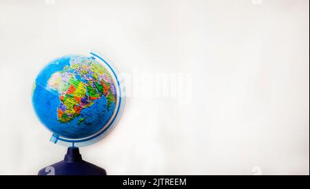 Globe showing Africa, Europe and the North Pole Stock Photo