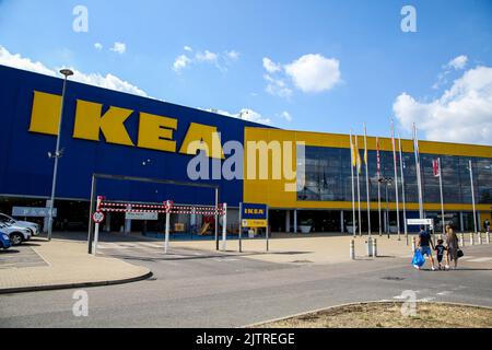 London, UK. 27th Aug, 2022. An exterior view of the Ikea store in London. Credit: SOPA Images Limited/Alamy Live News Stock Photo