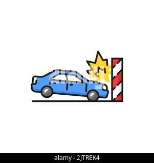 Wall car accident icon, outline style Stock Vector Image & Art - Alamy