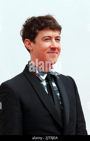 Venice, Italy. 01st Sep, 2022. Italy, Lido di Venezia, September 1, 2022 : Alex Sharp attends the red carpet of 'Living' at the 79th Venice International Film Festival on September 1, 2022 in Venice, Italy. Photo Credit: Ottavia Da Re/Sintesi/Alamy Live News Stock Photo