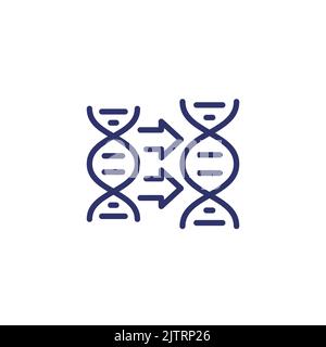 reproduction process line icon, outline symbol, vector illustration ...