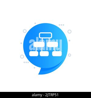 Flow chart icon, vector design Stock Vector