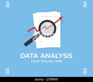Data analysis, inspection of agreement contract. Document graph chart report marketing research development planning management strategy analysis. Stock Vector