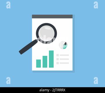 Document graph, Marketing, Business accounting, financial analysis, finance investment, result report, investment project working, marketing data. Stock Vector