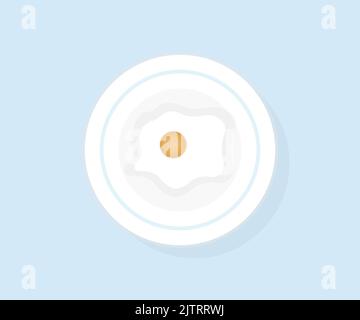 Breakfast with eggs, fried eggs, fresh eggs logo design. Concept of cooking, white Eggs and Yellow Egg, top view of fried egg vector design. Stock Vector