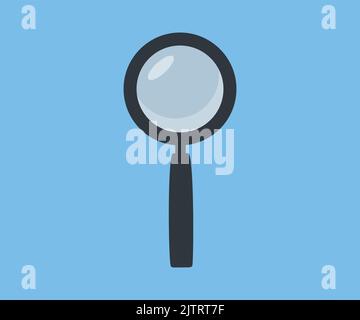 Magnifying glass instrument, magnifying sign, glass, magnifier or loupe sign, search logo design. Abstract concept magnifier zoom, tool with hand lens Stock Vector