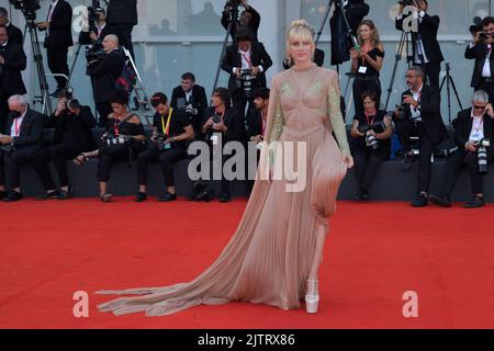 Venice, Italy. 01st Sep, 2022. Melanie Laurent attends the 'White Noise' and opening ceremony red carpet at the 79th Venice International Film Festival on August 31, 2022 in Venice, Italy. Photo: Paolo Cotello/imageSPACE Credit: Imagespace/Alamy Live News Stock Photo