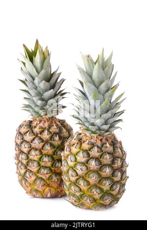 Two pineapples isolated on white background Stock Photo