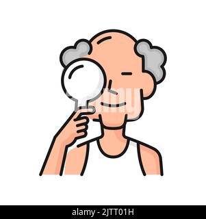 Eye check up on oculist. Ophthalmologist eyesight examining, test ...