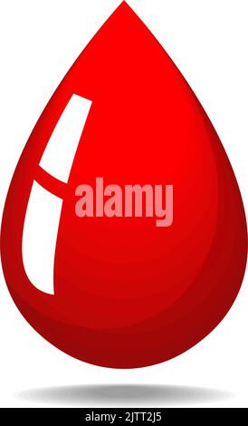Blood drop icon. Vector on transparent background Stock Vector
