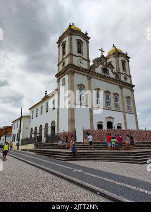 Salvador, State of Bahia, Brazil - August 2023: Lord of Bonfim Church. Famous tourist spot in Brazil. Stock Photo