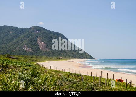 Grumari beach on the west side of rio de janeiro. Stock Photo