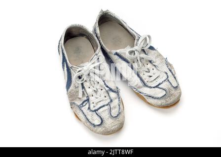 Scruffy well worn shoes Stock Photo - Alamy