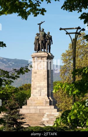 Red Army monument in Sofia, Bulgaria, Balkans, Eastern Europe, EU Stock Photo