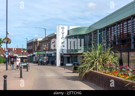 The Civic Hall, High Street, Bedworth, Warwickshire, England, United Kingdom Stock Photo