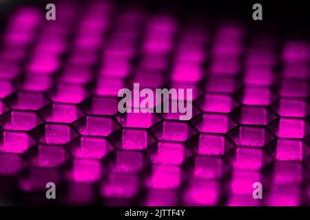 Purple Grid Gold Honeycomb Background Stock Photo