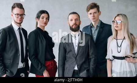 ambitious qualified personnel successful team Stock Photo