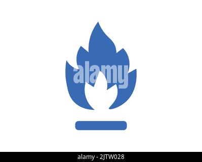 Natural gas flame vector icon. Concept of energy crisis, natural gas shortage, and lack of electricity power in Europe Stock Vector