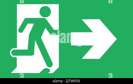 Isolated exit icon with right arrow. Vector Illustration. Stock Vector
