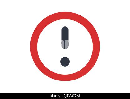 Red information sign icon. Concept of prevention and safety. Stock Vector