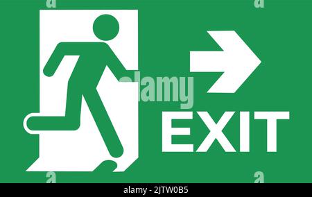 Isolated exit icon with right arrow. Vector Illustration. Stock Vector