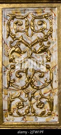 Decorative panel from the Santes Creus cistercian monastery, Catalunya, Spain Stock Photo