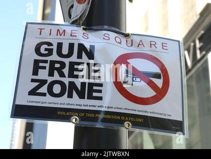 Times Square has been designated as a gun free zone to ensure safety ...