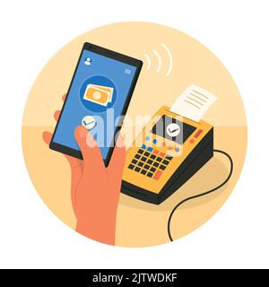 Contactless Payment Concept Illustration Stock Vector