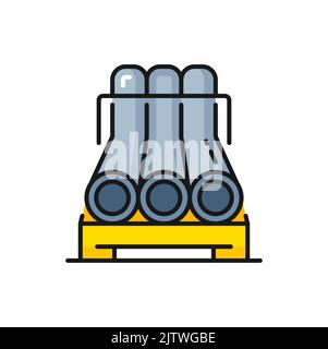 Pipeline gasoline, curve plumbing pipes outline production and ...