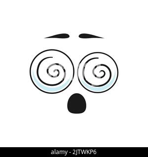 Charmed, fascinated emoji vector illustration. Emoticon, emotion ...