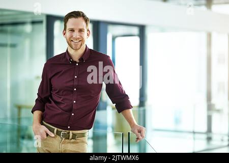 i take advantage of every opportunity portrait of a young businessman posing in an office