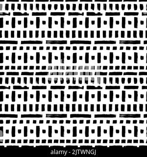 Hand draw short brush strokes seamless pattern Stock Vector