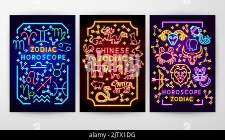 Zodiac Flyer Concepts Stock Vector