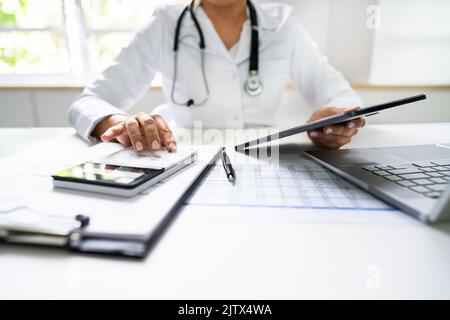 Medical Bill Codes Audit And Billing In Hospital Stock Photo