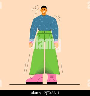 Abstract diverse people. Abstract man with doodle shapes. Stock Vector
