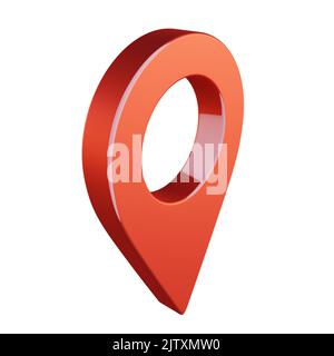 Gps red location. Red map pin. Stock Photo