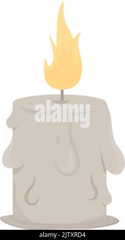 Candle semi flat color vector object Stock Vector