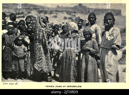 YEMEN JEWS AT JERUSALEM Frontispiece from the book ' Jews in many lands ' by Adler, Elkan Nathan, 1861-1946; Jewish Publication Society of America Publication date 1905 Stock Photo