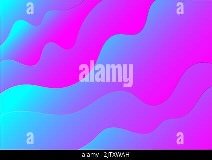 Abstract background bright effect elegance blue and pink gradient layer flyer poster backdrop wallpaper graphic design vector illustration Stock Vector