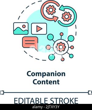 Companion content concept icon Stock Vector