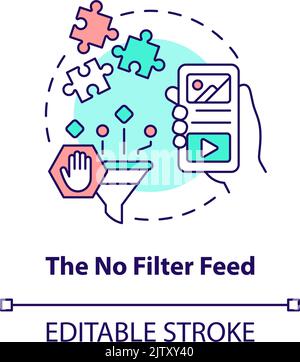 No filter feed concept icon Stock Vector