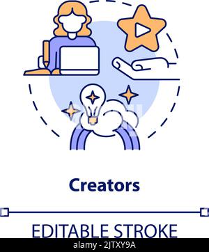 Creators concept icon Stock Vector