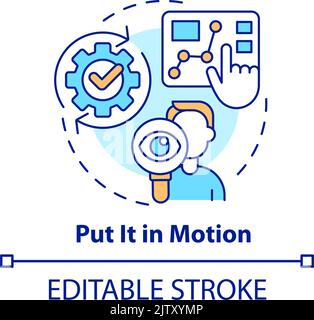 Put it in motion concept icon Stock Vector