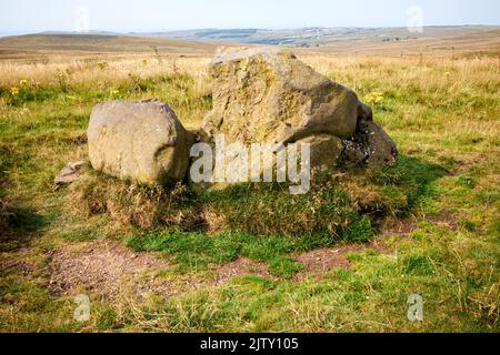 The bobby stone glacial erratic on Black mountain in divis and black mountain belfast hills range belfast northern ireland Stock Photo